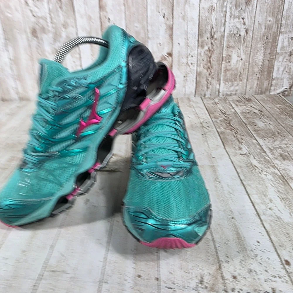 Mizuno Wave Prophecy 7 Running Shoes Turquoise Pink Womens Size‎ 10 - Picture 5 of 8